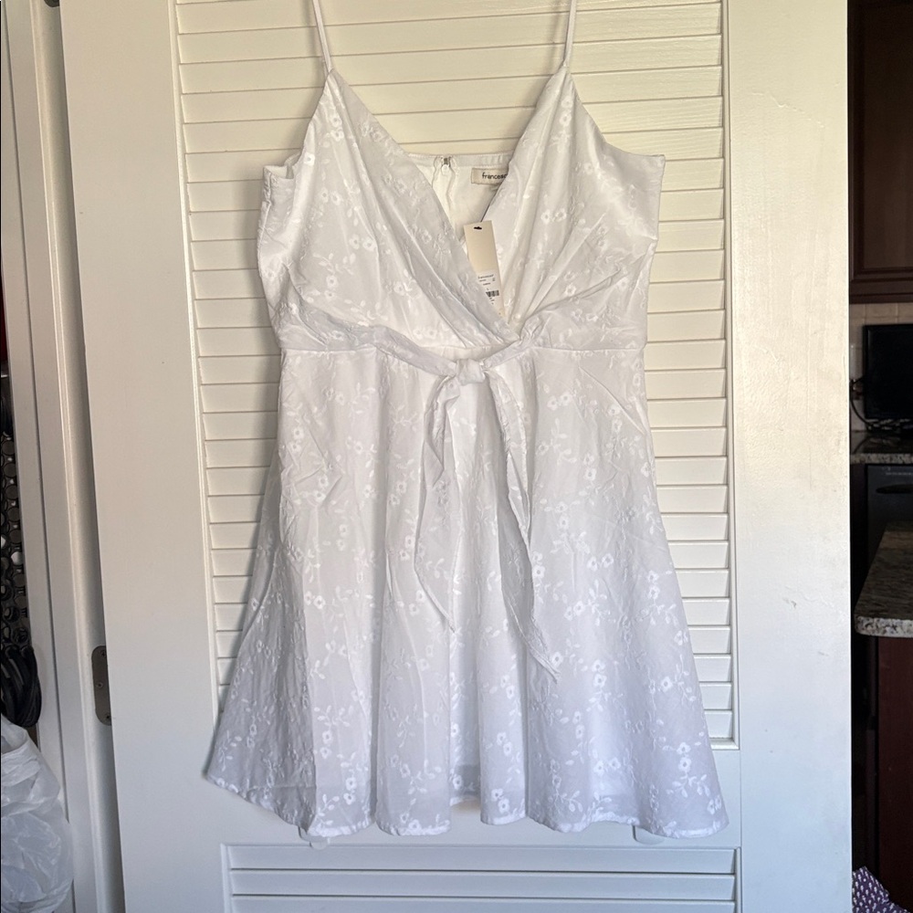 Francesca's Collections White Embroidered Nightdress with Floral Eyelet